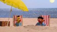 Bert und Ernie am Strand © NDR Foto: T.Jander